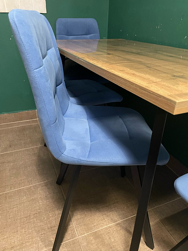 Стул на металлокаркасе Чилли черный / зеленый фото покупателя 1040