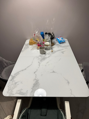 Стол на тумбе Бугун белый / золото фото покупателя 68