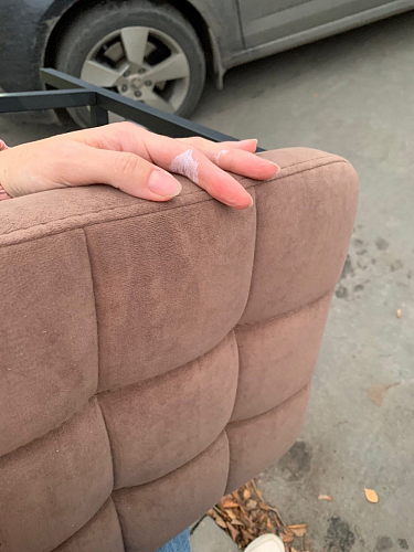 Барный стул Лофт ткань канди крем / черный матовый фото покупателя 71