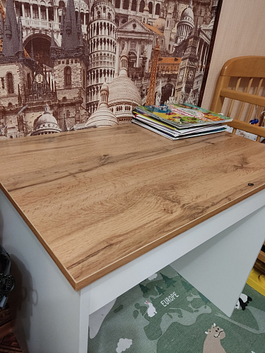 Письменный стол Сантия 120 дуб вотан / белый фото покупателя 4