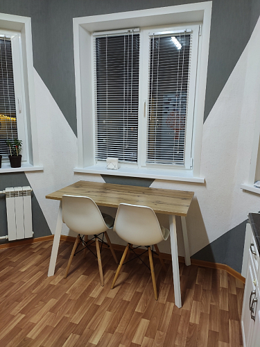 Стол Тринити Лофт 140 25 мм дуб делано темный / белый фото покупателя 80