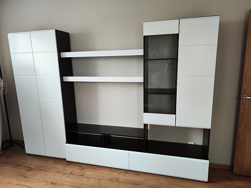 Готовая гостиная Jimenez дуб венге / белый глянец фото покупателя 52