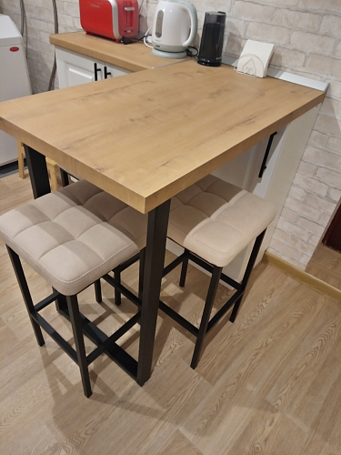 Барный стул Лофт линкольн белый / белый матовый фото покупателя 268