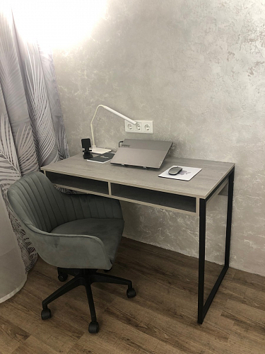 Письменный стол Леон Лофт дуб делано светлый / белый матовый фото покупателя 99