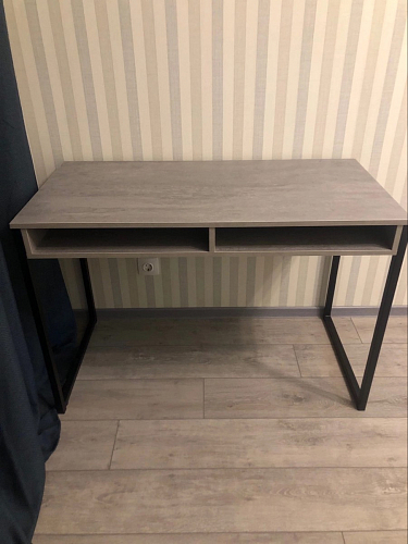 Письменный стол Леон Лофт черный матовый / дуб вотан фото покупателя 120