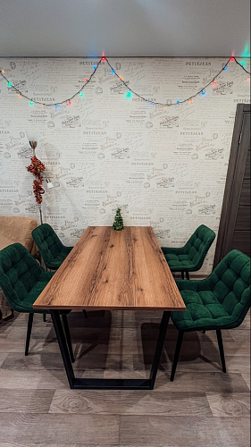 Деревянный стол Лота Лофт 140х80 дуб крафт табачный / черный матовый фото покупателя 438