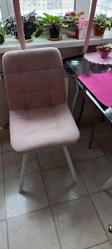 Стул на металлокаркасе Чилли К кирпичный / черный фото покупателя 343