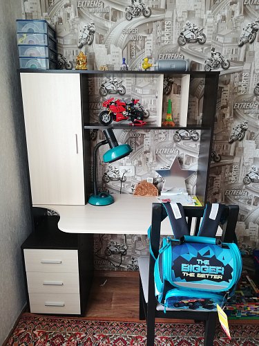 Письменный стол КСТ-16 левый венге / беленый дуб фото покупателя 136