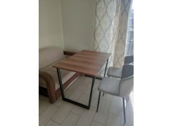 Стол Лота Лофт 140 25 мм черный матовый / бетон фото покупателя 30