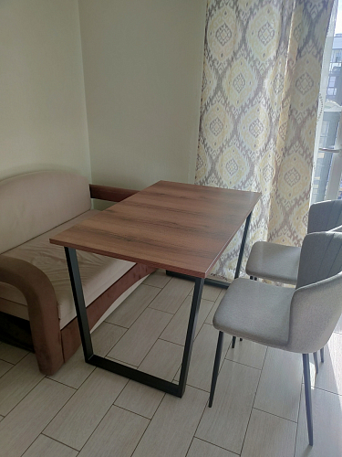 Стол Лота Лофт 140 25 мм черный матовый / бетон фото покупателя 30