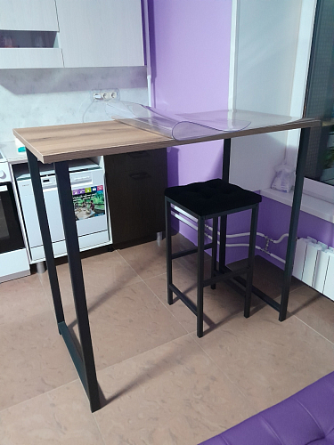 Барная стойка Дилан Лофт 120х50х90 бетон фото покупателя 190