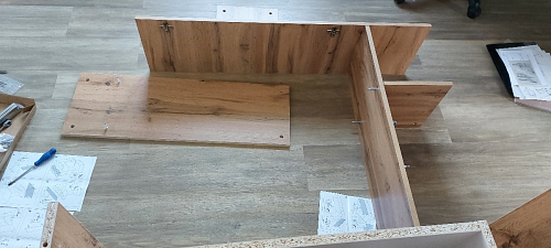 Письменный стол Комфорт 12.71 дуб золотой craft / белая аляска фото покупателя 48