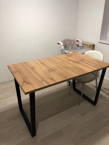 Стол Лота Лофт 140 25 мм черный матовый / бетон фото покупателя 273