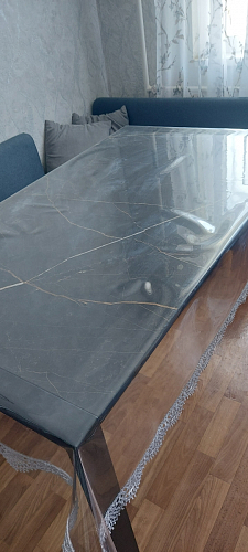 Стол Центавр 120(160)х70х75 файерстоун / черный матовый фото покупателя 38