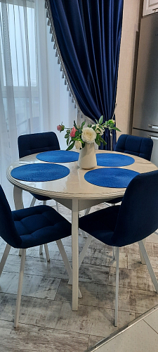 Стул на металлокаркасе Чилли К светло-серый велюр / черный каркас фото покупателя 1067