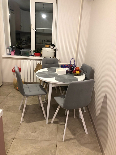 Стул на металлокаркасе Челси морская волна / черный фото покупателя 121