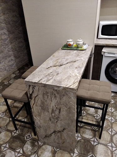 Барный стул Лофт ткань канди грей / черный матовый фото покупателя 183