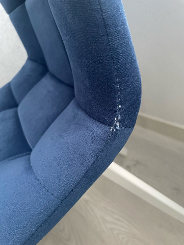 Стул на металлокаркасе Чилли синяя ткань / белый фото покупателя 777