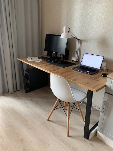 Стол раскладной Лота Лофт 120 25 мм юта / черный матовый фото покупателя 872