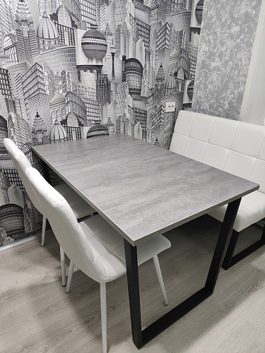 Деревянный стол Лота Лофт 140х80 дуб крафт табачный / черный матовый фото покупателя 627