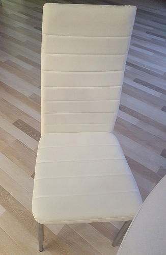 Стул на металлокаркасе DC2-001 black / white line / white фото покупателя 11