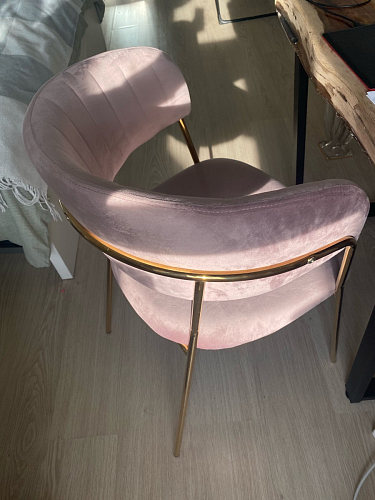 Стул на металлокаркасе Kamelia голубой / голубой / золотой фото покупателя 20