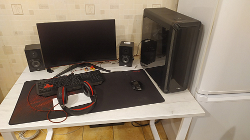 Стол Лота Лофт 140 25 мм черный матовый / бетон фото покупателя 120