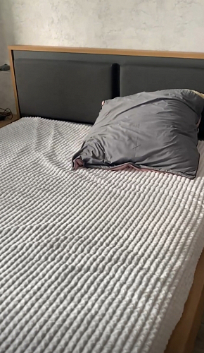 Двуспальная кровать Клауд 160х200 парящая дуб крафт золотой / антрацит фото покупателя 50