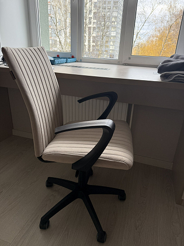 Компьютерное кресло Spark/Спарк флок бежевый 7 фото покупателя 14