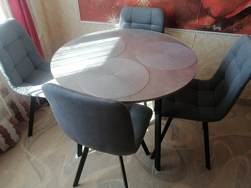 Комплект стульев Чилли 4 шт темно-серый / черный фото покупателя 313