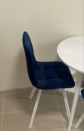 Стул на металлокаркасе Чилли К светло-серый велюр / черный каркас фото покупателя 104