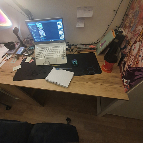 Письменный стол Битти Лофт 116х60х75 дуб вотан / белый матовый фото покупателя 27