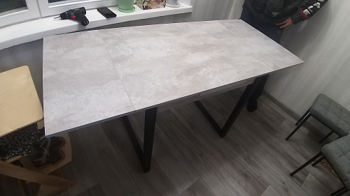 Стол Форли дуб рошелье / черный матовый фото покупателя 52