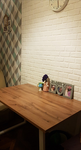 Деревянный стол Лота Лофт 120х75 белый матовый / дуб крафт золотой фото покупателя 117