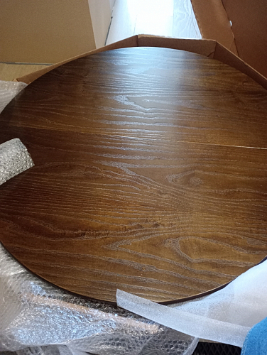 Деревянный стол Распи круглый 90(120)х90х76 белый фото покупателя 2