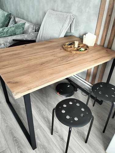 Стол раскладной Лота Лофт 120 25 мм юта / черный матовый фото покупателя 988