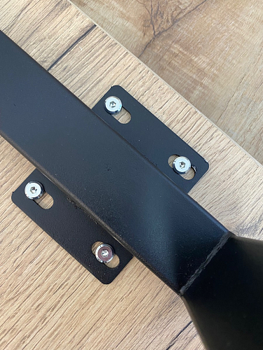 Стеклянный стол Фостер 120(160)х120х76 серый мрамор / черный фото покупателя 44