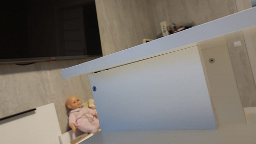 Стол компьютерный Джаз-24 правый белый фото покупателя 136