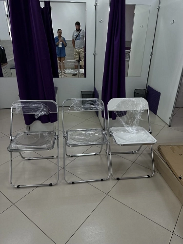 Пластиковый стул Fold складной clear фото покупателя 7