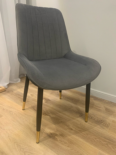 Стул на металлокаркасе Seda-1 green / black / gold фото покупателя 13