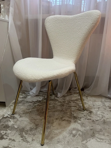 Стул на металлокаркасе Solo white / gold фото покупателя 3