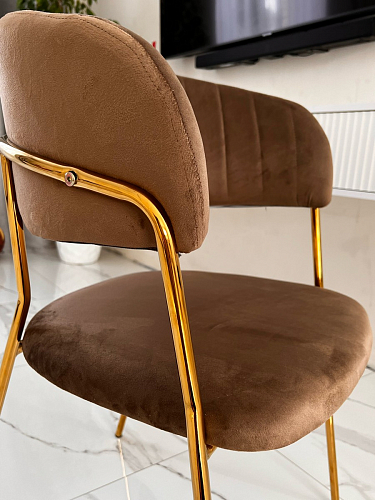 Стул на металлокаркасе Kamelia gold / gray фото покупателя 61