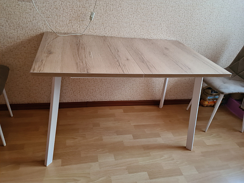 Стол раскладной Колон Лофт 120 32 мм дуб галифакс табако / черный матовый фото покупателя 49