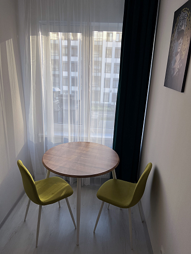 Деревянный стол Абилин 90х76 мрамор белый / черный матовый фото покупателя 2