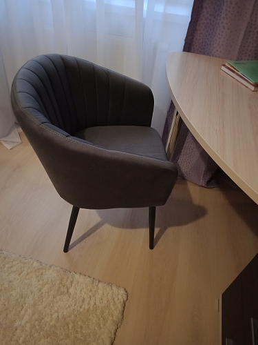 Стул на металлокаркасе Моншау крутящийся velutto 49 / черный фото покупателя 2