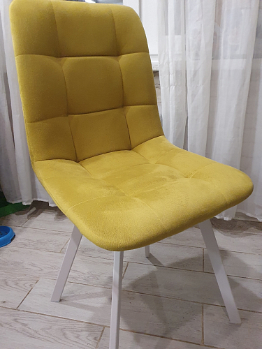 Стул на металлокаркасе Чилли К светло-серый велюр / черный каркас фото покупателя 1130