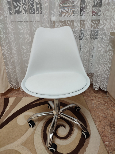 Компьютерное кресло Kolin с подушкой clear / white фото покупателя 19