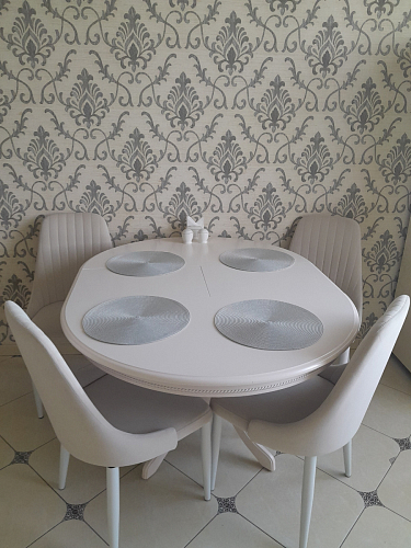 Стул на металлокаркасе Kora beige / black фото покупателя 18