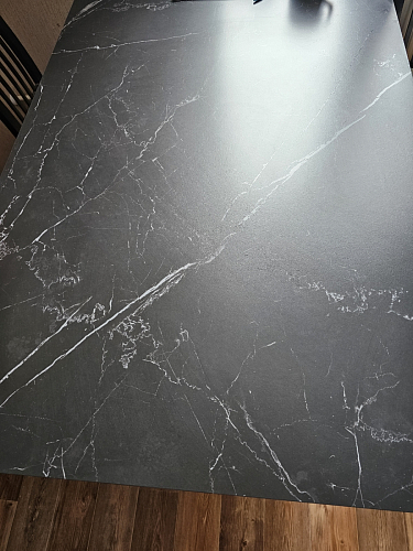 Керамический стол Вилли 140(200)х80 carmen light grey / черный фото покупателя 8