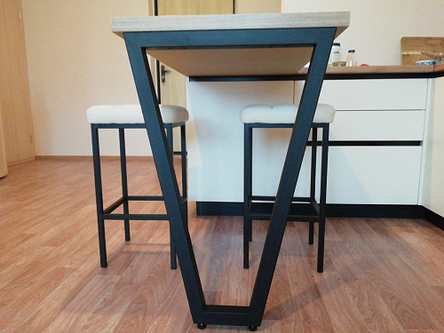 Барный стул Лофт ткань канди грей / черный матовый фото покупателя 210